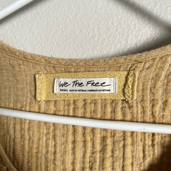 Free People Sand Dune Henley Babydoll Top Small bohemian - Picture 4 of 6